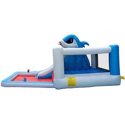 MYTS Kids Inflatable Shark Water Slide Bounce House Jumper Bouncer Jump Bouncy Castle